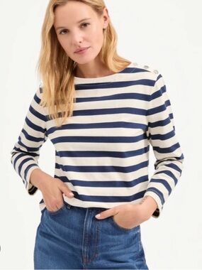 NWT Veronica Beard Nautical Cream & Navy Stripe Top - women’s medium $268 retail